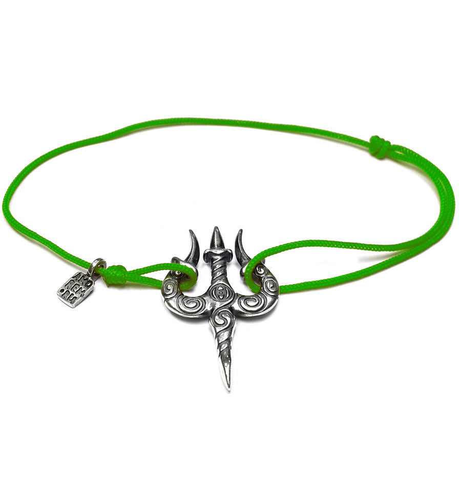 Trishul Bracelet, sterling silver