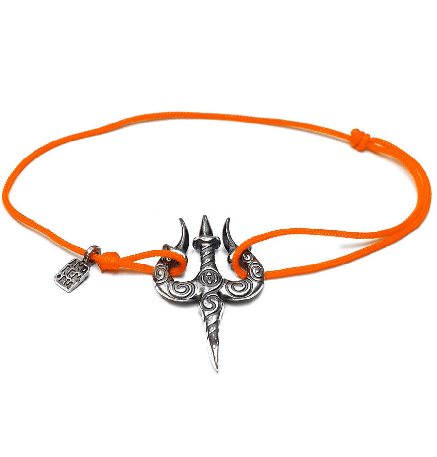 Trishul Bracelet, sterling silver