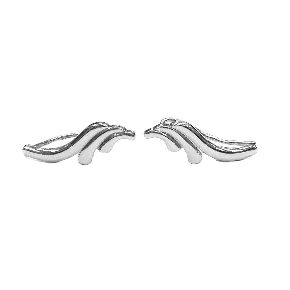 Wings Pin Earrings, sterling silver