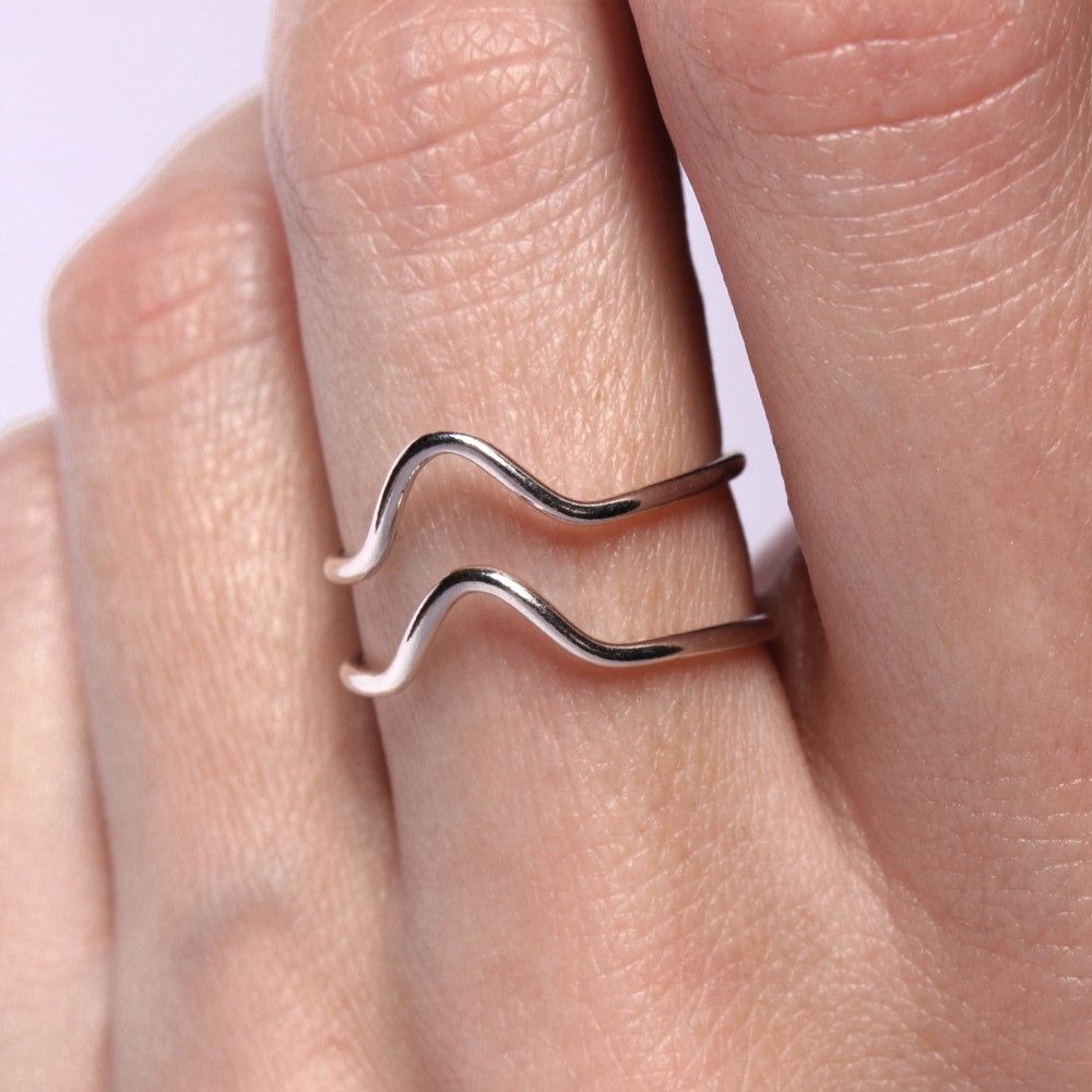 Heartbeat Ring, sterling silver