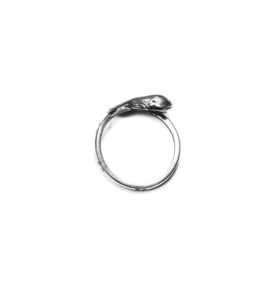 Whale Totem Ring, sterling silver