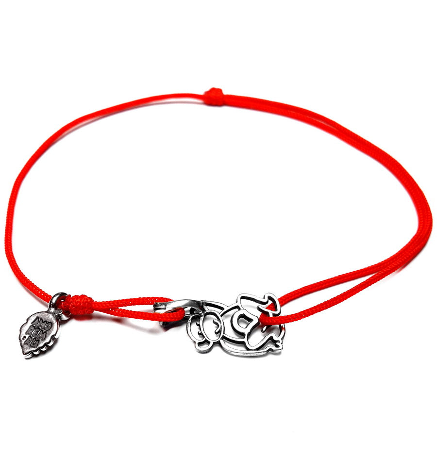 Monkey bracelet, sterling silver