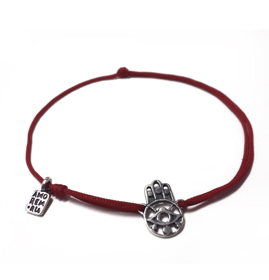 Hamsa bracelet, sterling silver