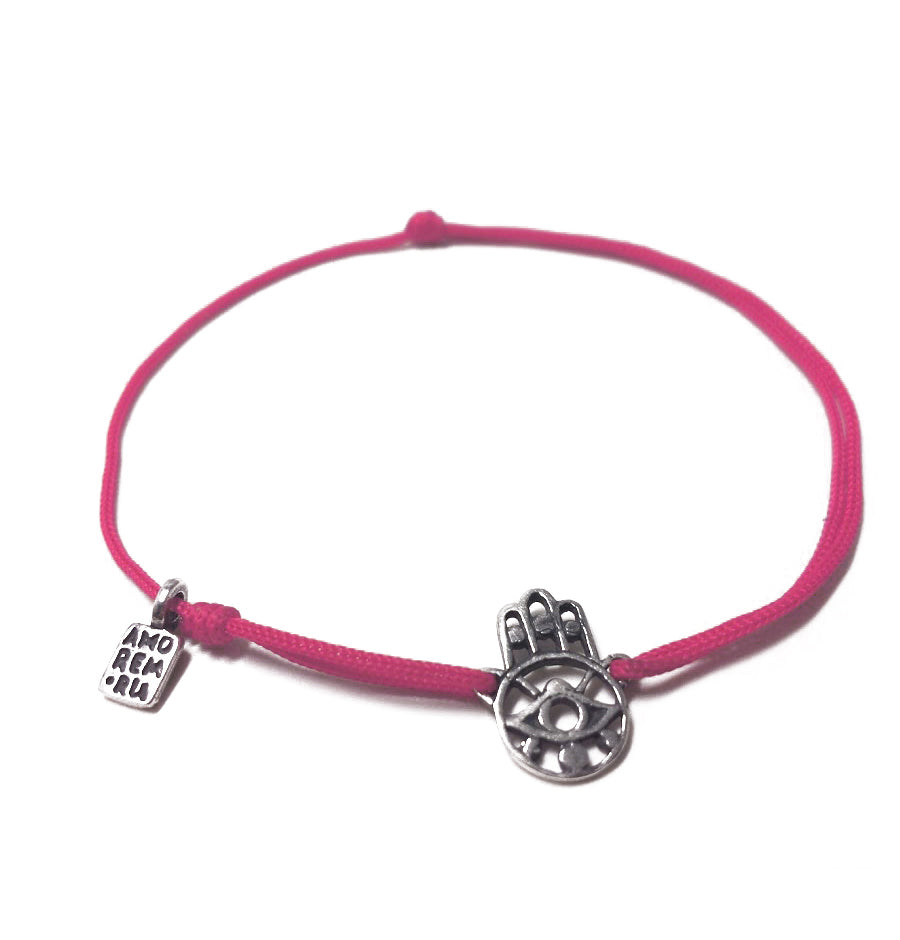 Hamsa bracelet, sterling silver