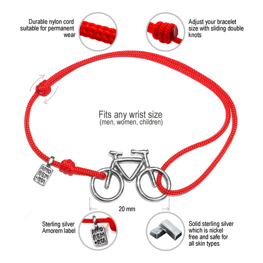 Bicycle Bracelet, Sterling Silver