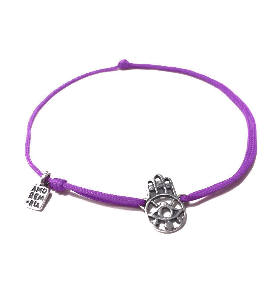 Hamsa bracelet, sterling silver