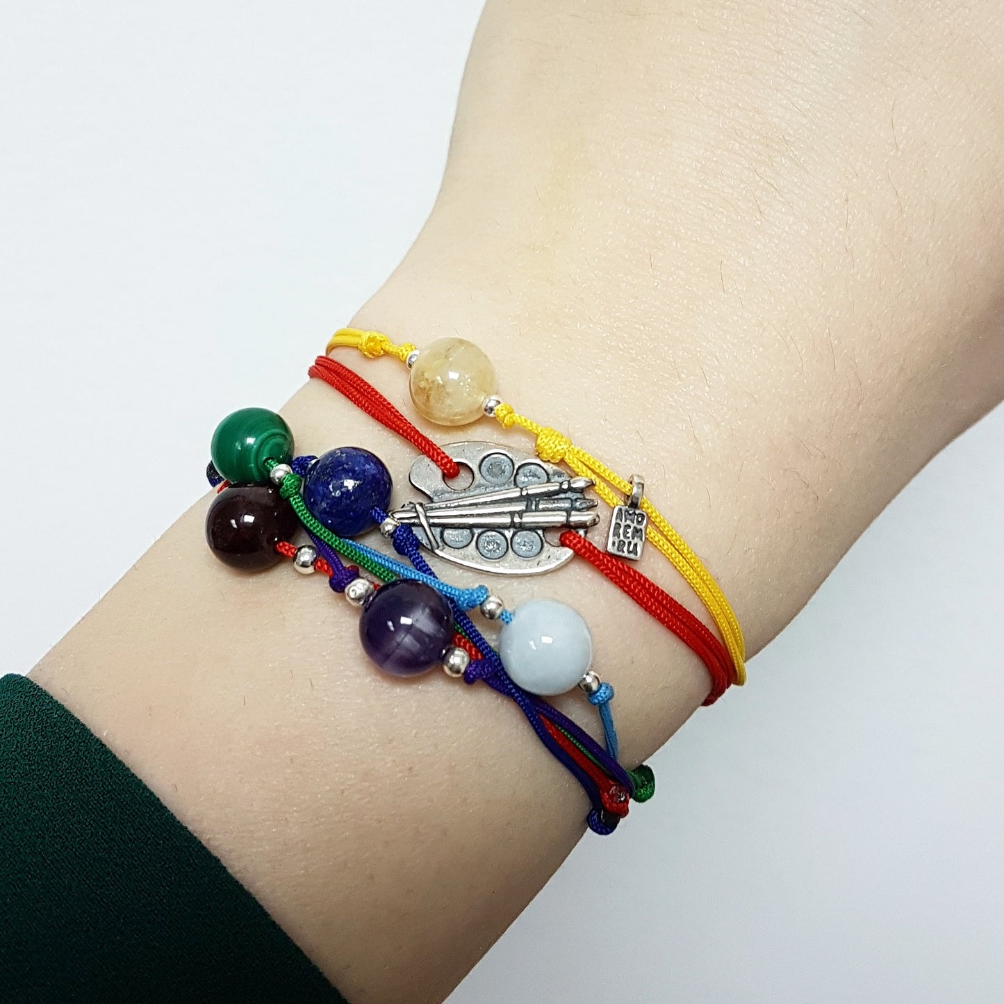 7 chakra bracelet, crown chakra