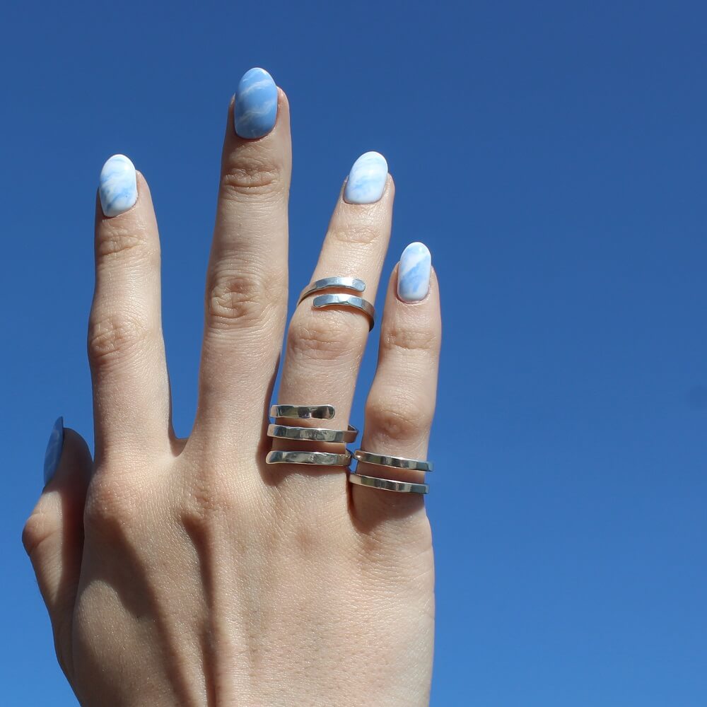 Phalanx rings New Day, Sterling Silver