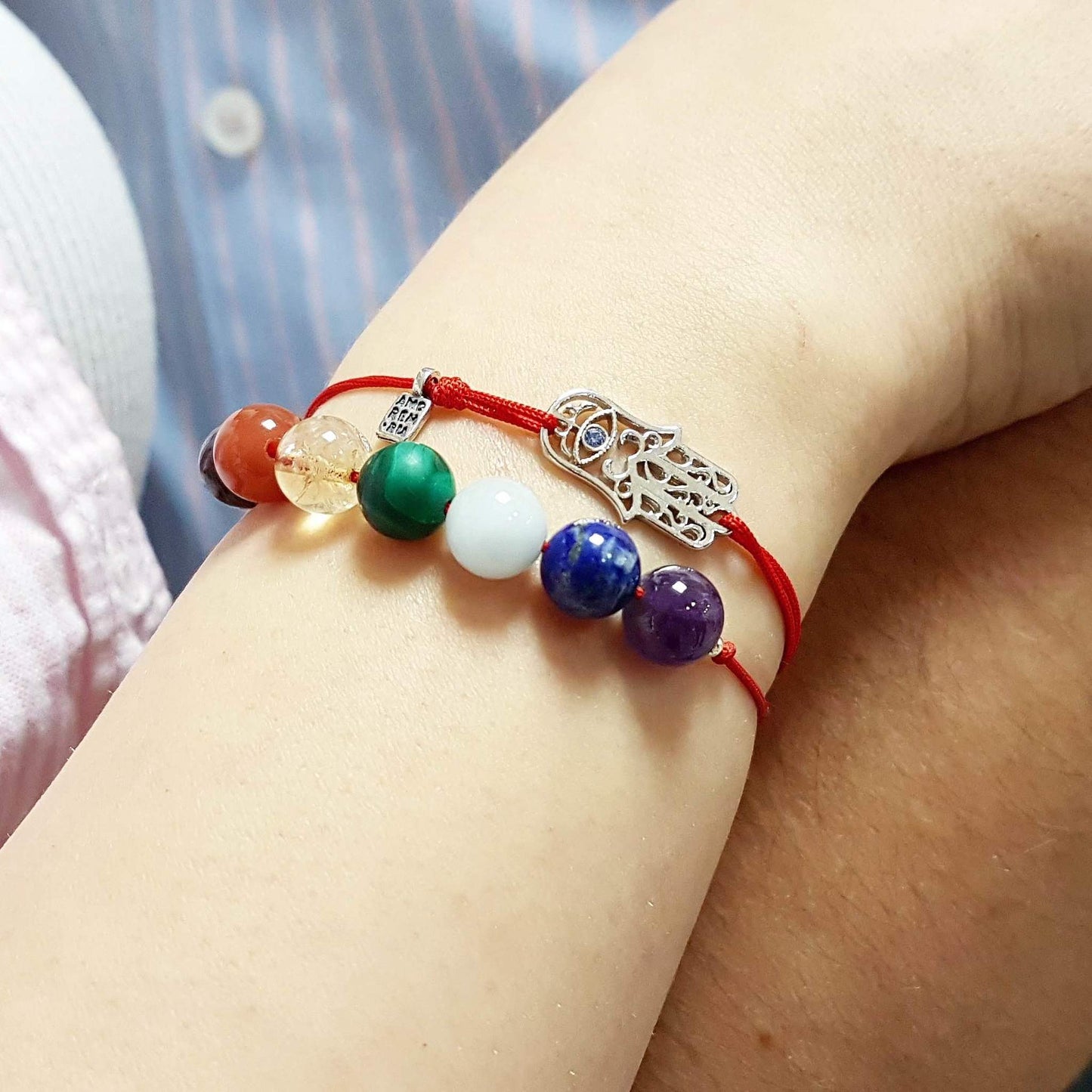 7 chakras bracelet, natural stones