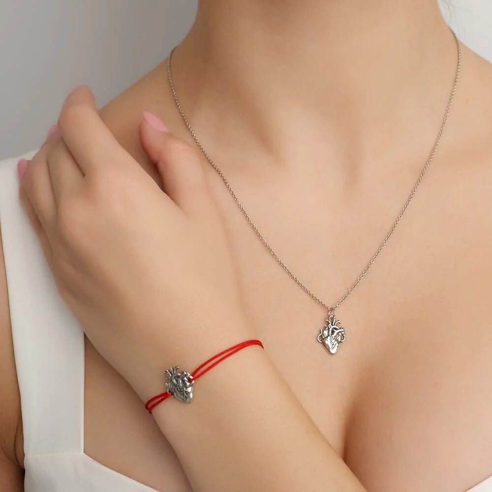 Anatomical Heart Bracelet — 925 sterling silver bracelet with meaning, gift-ready by Amorem