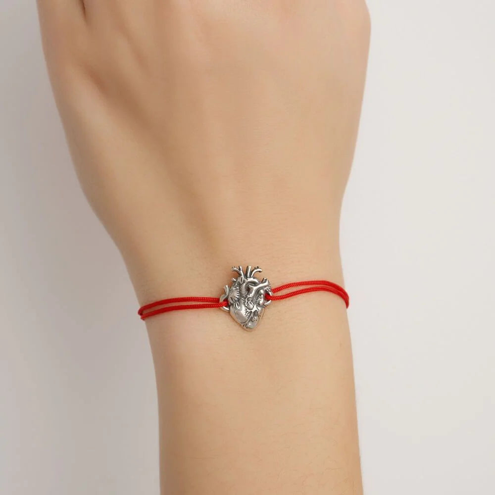 Bracelet Anatomical Heart, silver 925