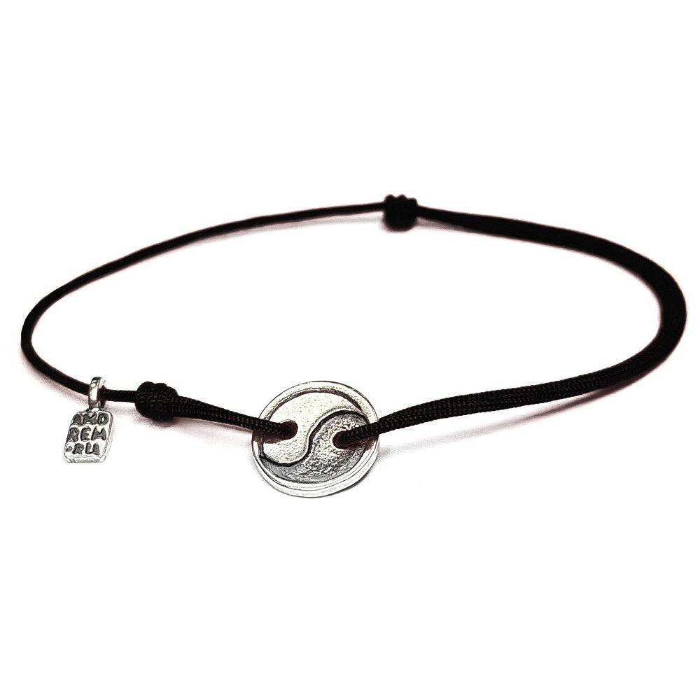 Yin and Yang bracelet, sterling silver