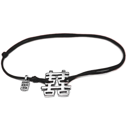 Bracelet Double Luck Double Happiness  - Feng Shui hieroglyph, silver 925