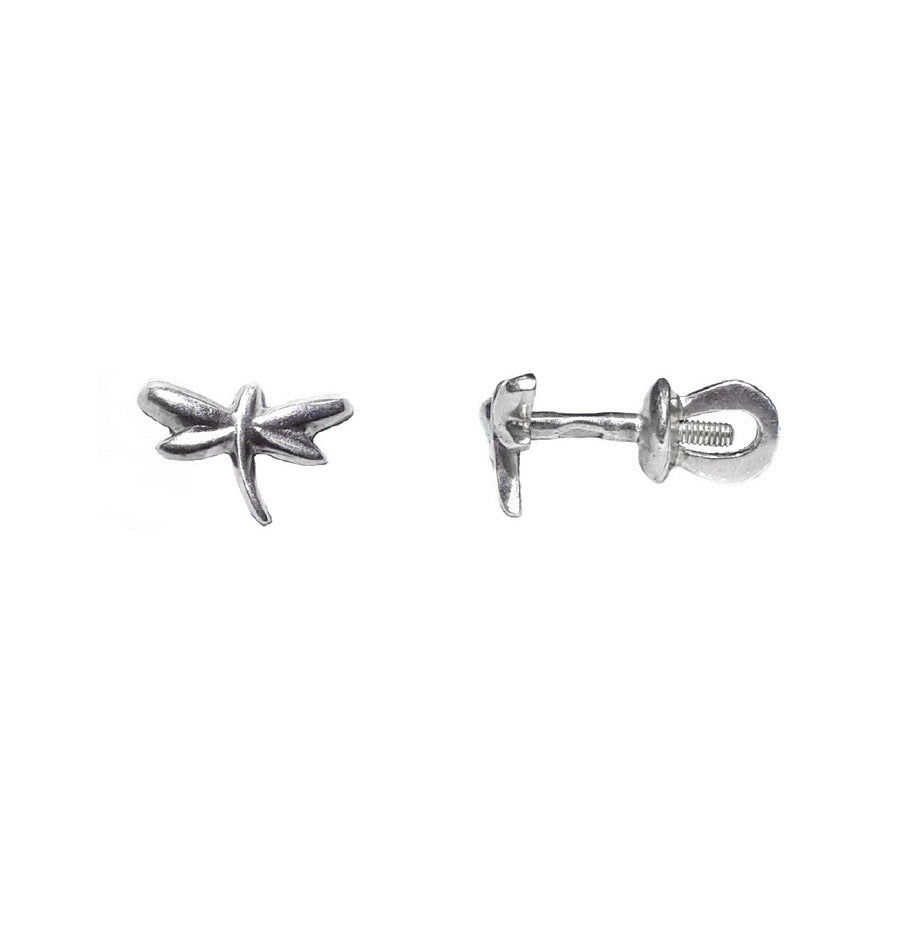 Dragonfly studs Earrings, Sterling Silver