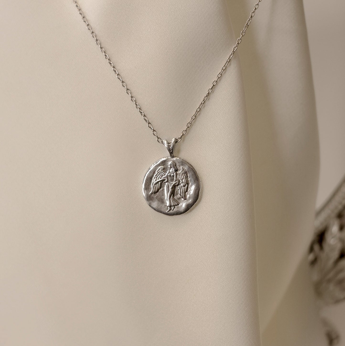 Pendant, Zodiac sign Virgo on a chain, sterling  silver