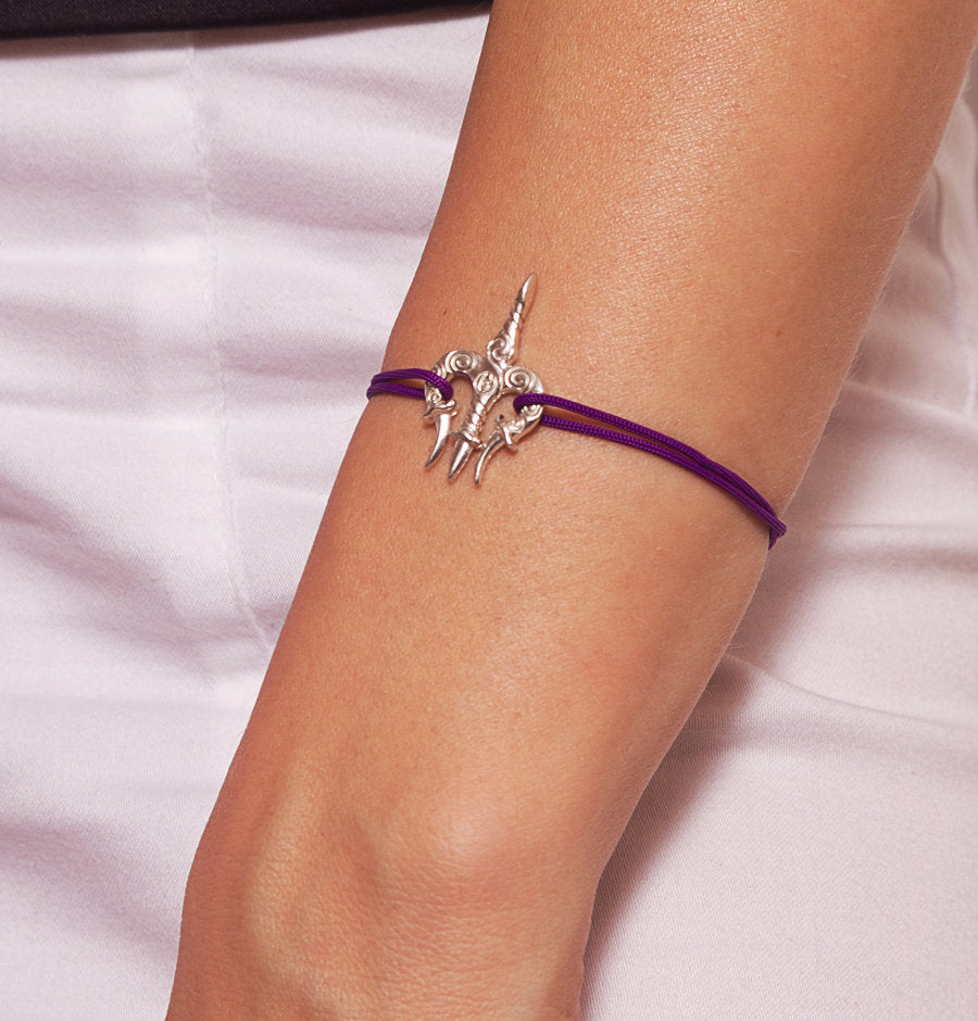 Trishul Bracelet, sterling silver