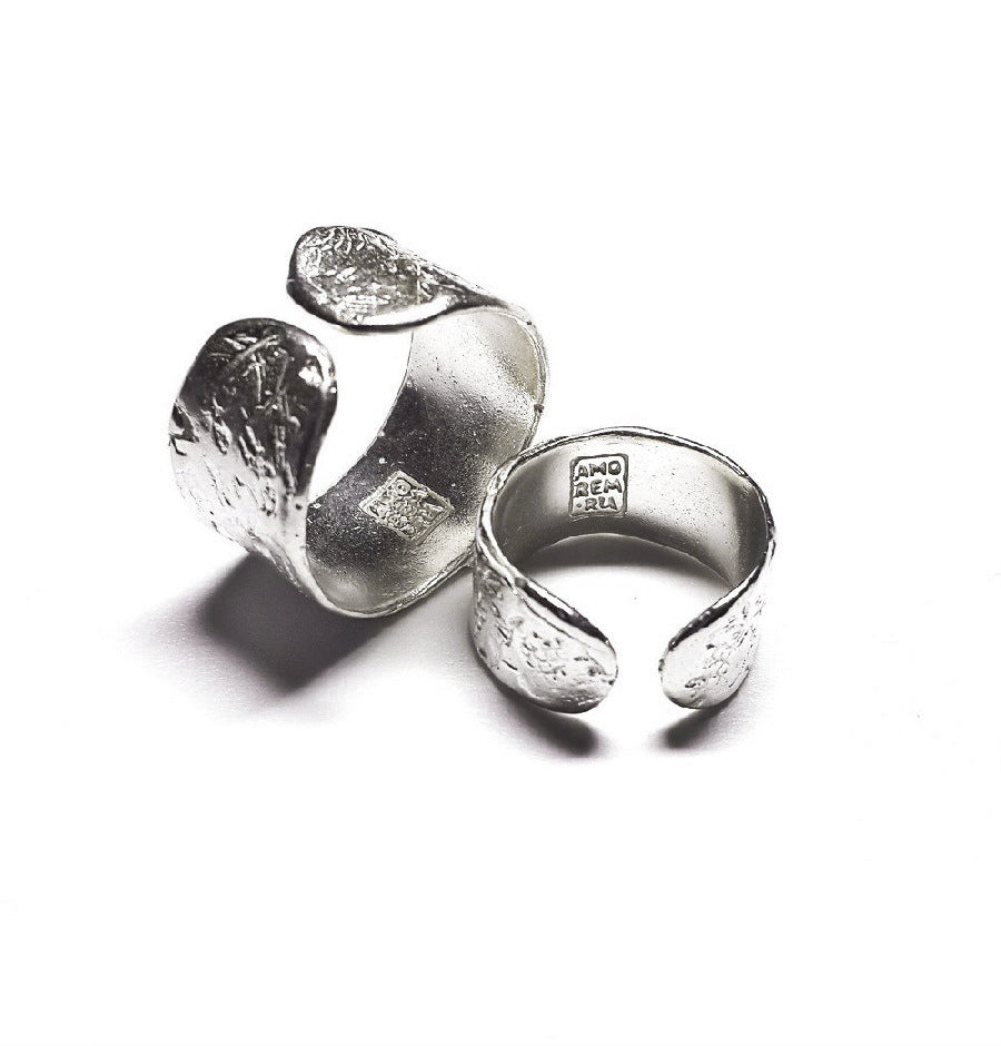 Phalanx rings Ingot, sterling silver