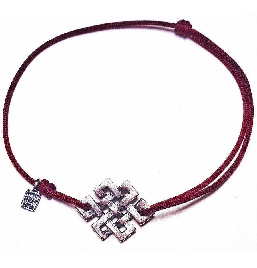 Endless Knot Bracelet, sterling silver