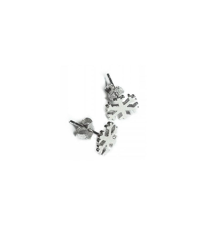Snowflakes studs Earrings, sreling silver