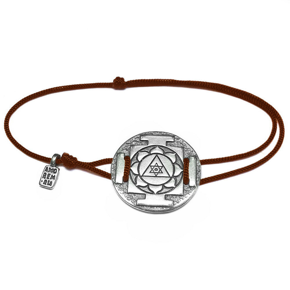 Yantra Ganesha Bracelet, sterling silver