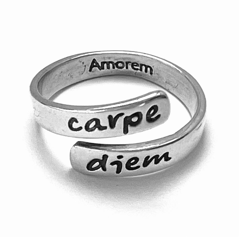 Carpe Diem Ring — 925 sterling silver ring with meaning, gift-ready by Amorem