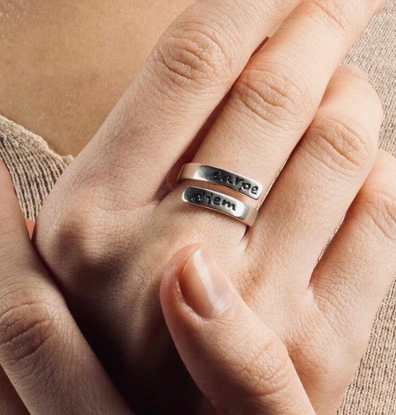 Carpe Diem Ring — 925 sterling silver ring with meaning, gift-ready by Amorem